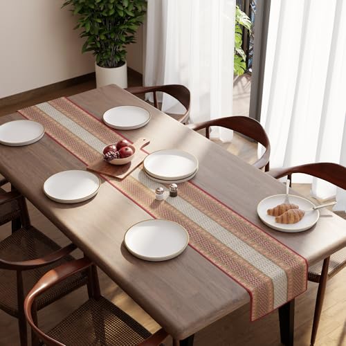 Image of Encasa XO Dining Table Runner 8 Seater, Handcrafted Madurkathi River Grass