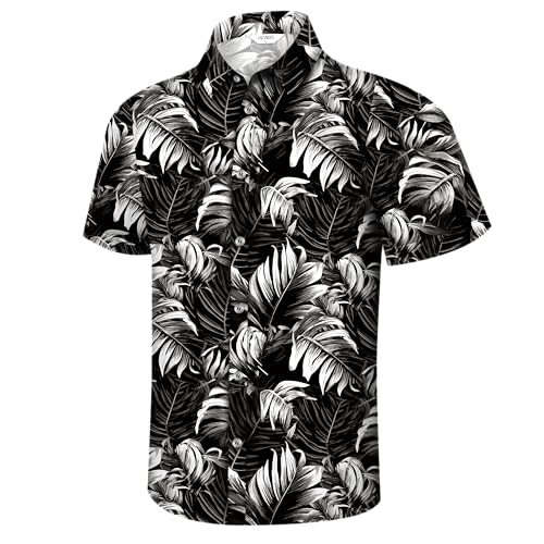 Image of Hawaiian Shirt for Men Tropical Shirts Summer Beach Button Down Short Sleeve Luau Aloha Floral Cruise Vacation Outfit 2026