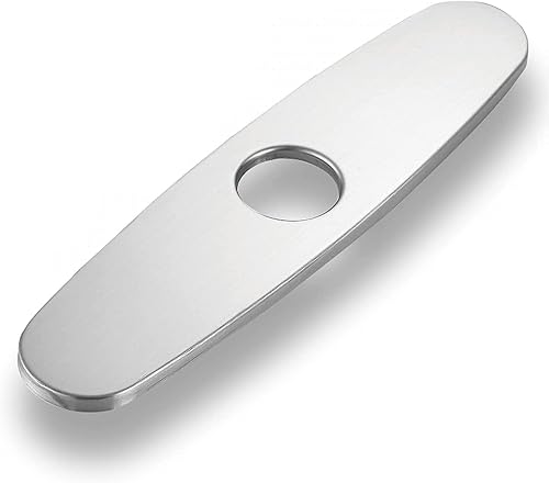 Cubierta de agujero placa de cubierta de 10 pulgadas para baño o fregadero de cocina grifo de un solo agujero, placa base de acero inoxidable 304