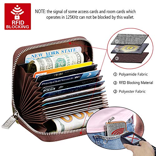 Image of FurArt Zipper Wallet Women RFID Credit Card Holder keychain Wallet