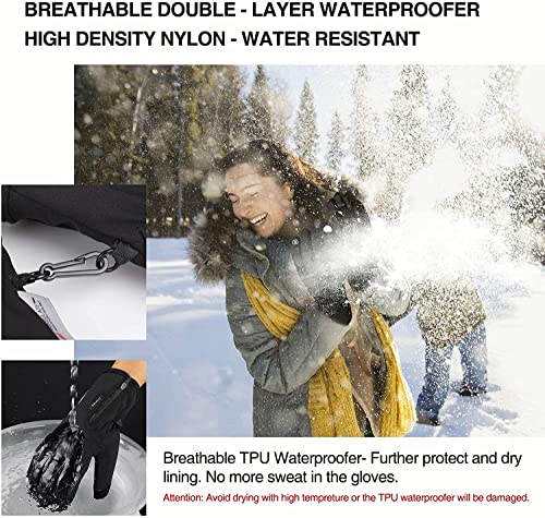 image for Balhvit -10℉ Waterproof Winter Gloves for Men & Women, 5-Layer Ski &