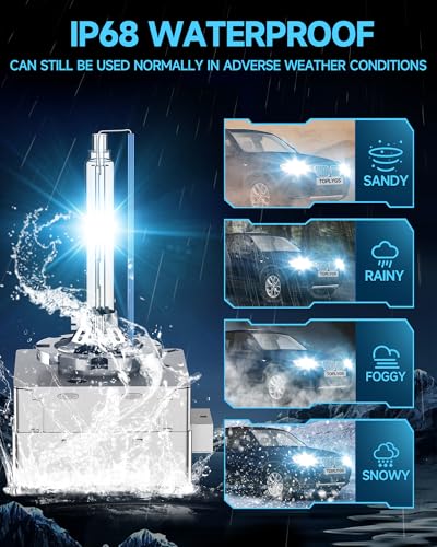 Image of 8000K D1S Xenon Headlight Bulb for BMW X3 X5 E70 F15 X6 535i M5 GT | High /Low Beam Xenon Light for BMW X3 X5 F15 2007-2017 X6 2008-2019 535i M5 GT 2008-2016, 400% Brighter Long Lifespan, Pack 2