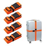 Luggage-Straps Suitcases-Belt TSA Approved - Adjustable 86 inch with Quick-Release Buckle and Organi