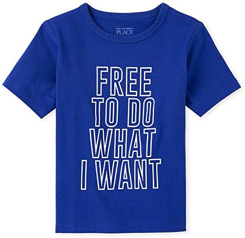 The Children's Place Boys' Do What I Want Graphic T-Shirt, Mazarine Blue