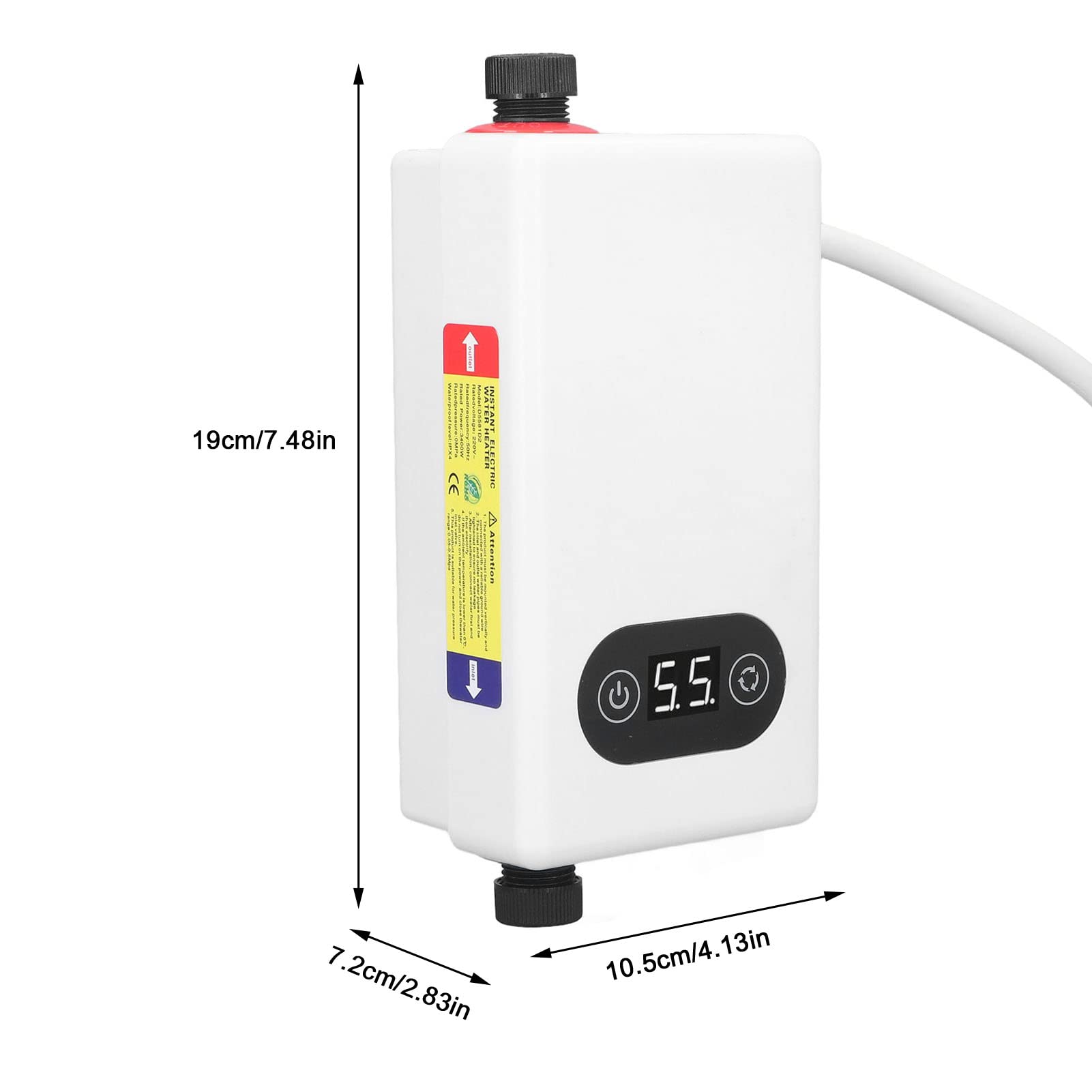 Elektryczny Podgrzewacz Wody, Natychmiastowy Podgrzewacz Wody, 220 V 3400 W Konwersja Częstotliwości Stała Temperatura Elektryczny Bezzbiornikowy Podgrzewacz Wody z Funkcją Pamięci