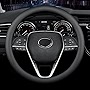 LIKEWEI Nappa Premium Leather car Steering Wheel Cover, Non-Slip, Breathable, Universal 15 inches, Black