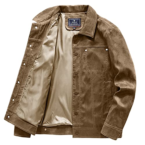 NHNKB Herren Herbst und Winter Dünne Retro Langarm Mantel Multi Taschen...