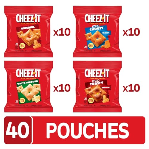 Cheez-It Baked Snack Crackers, Lunch Snacks, Variety Pack (40 Pouches) - image 3