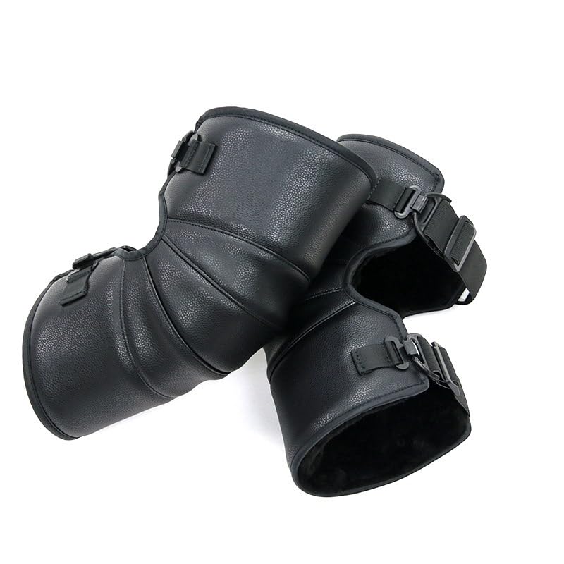 Ginocchiere protettive Invernali Ginocchiera Calda for Moto Ginocchiere for Equitazione for Moto Antivento Protezione Protettiva for Ginocchio Invernale for Esterno Pelle PU Impermeabile