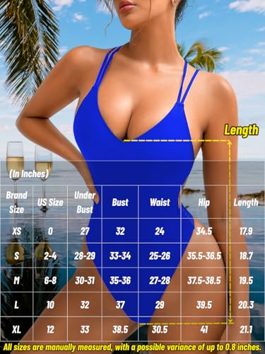 Image of ShawGobow Sexy Swimsuit for Women,Backless Scrunch Butt High Cut Monokini,One Piece Cheeky Bathing Suit Beach Pool Party