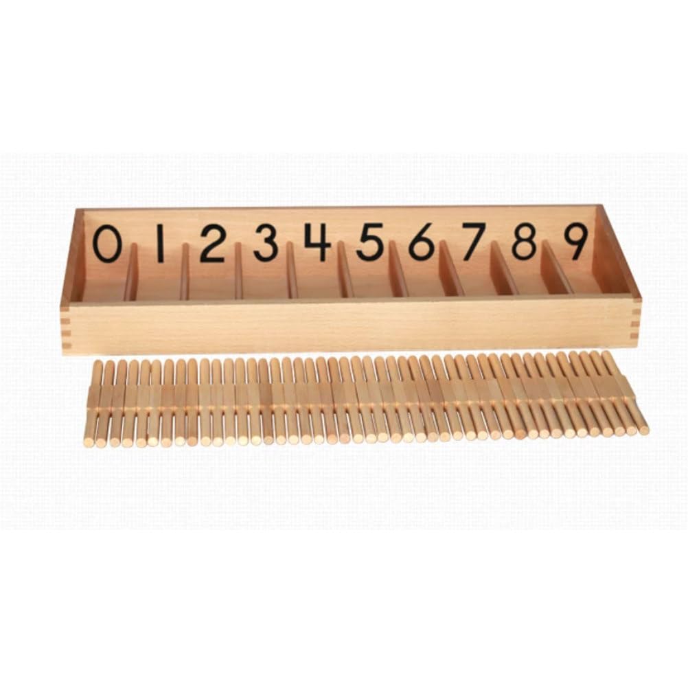 Scatola Spindle Montessori, Giocattolo Legno per Contare e Matematica | Materiali matematica, apprendimento numeri 0-9, ausilio didattico prima infanzia scuola materna l'insegnamento conta