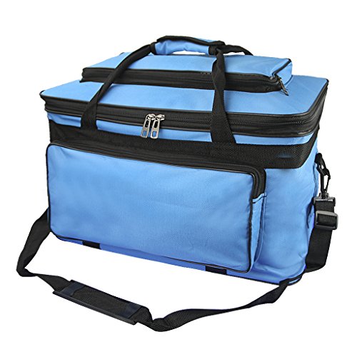 Image of Starsouce Large Capacity Art Supply Organizer Tote Bag - Padded Craft Storage with Adjustable Shoulder Strap, Foldable Travel Caddy for Brushes, Markers, Sketchbook, Watercolor Palette & More