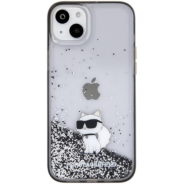 Custodia Rigida Karl Lagerfeld Per IPhone 15 Plus – Gomma Glitterata Con Logo 3D, Colore Rosa, Modello KLHCP15M3DMBKCP