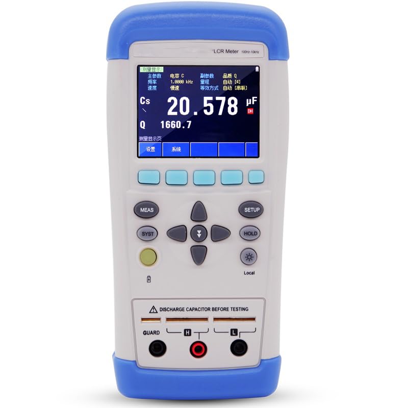 LCR Meter LCR Bridge LCR Measurement with Test Frequency 50Hz-10kHz Test Functions C-D, C-Q, C-R, L-D, L-Q, L-R, L-Rdc, R-Q, R-X, R-Rdc, Rdc, Z-D, Z-Q, Z-θr, Z-θd, DCR