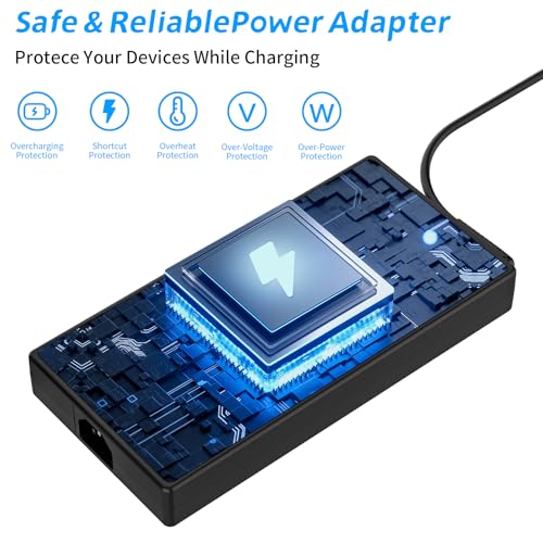 Image of 300W 20V 15A Laptop Charger Compatible with Lenovo Legion 5 5i 5P 7 7i pro 15 16 17 R9000P R9000K Y9000K Y9000X ADL300SDC3A GX21F23045 SA10R16956 5A10W86289 AC Power Adapter Supply Cord