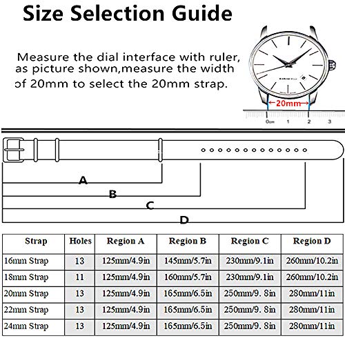 Image of Nylon Watch Bands, Canvas Fabric Ballistic Nylon Watch Straps - Widths 16mm 18mm 20mm or 22mm 24mm