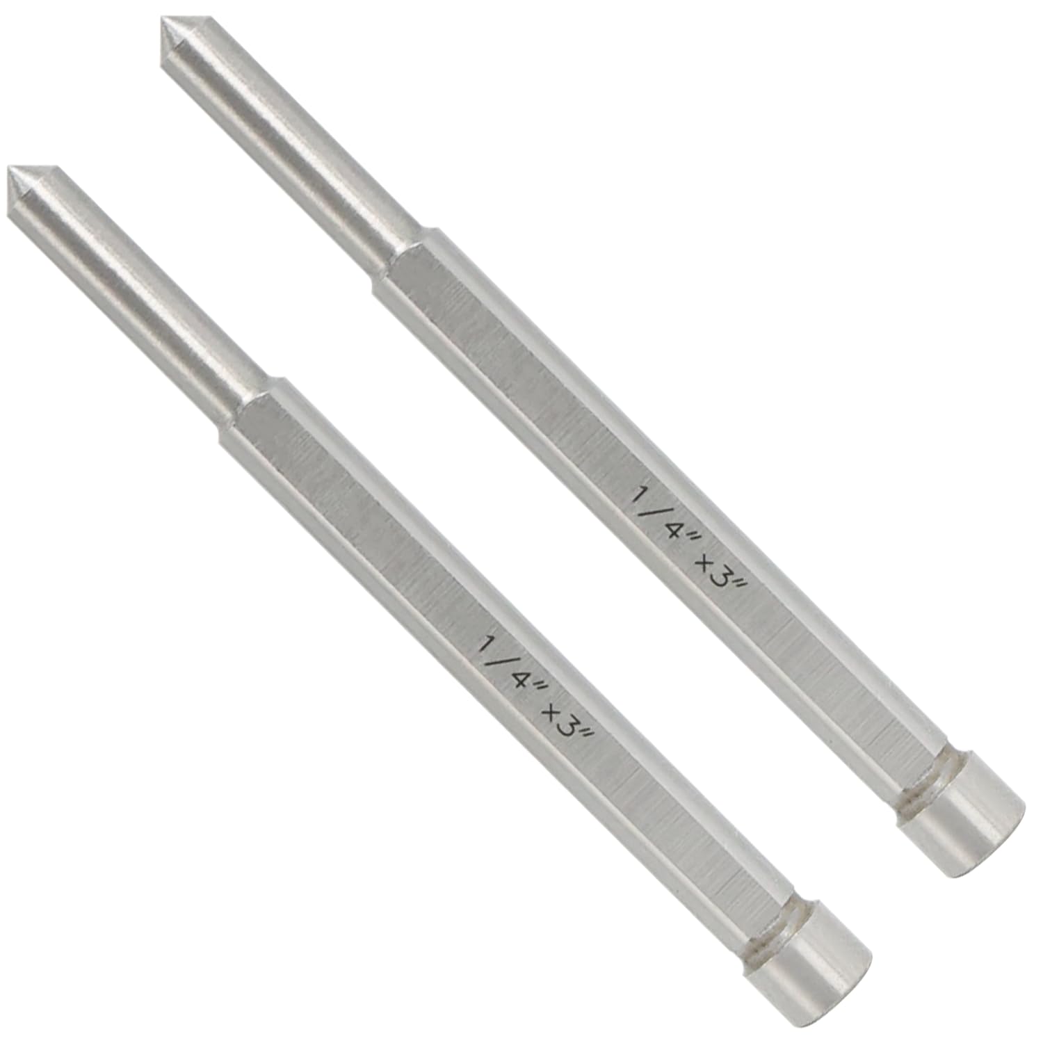 S&F STEAD & FAST Pilot Pin for Annular Cutter 2-Pc, 1/4" x 3", for Mag Drill Bit Cutting with Depth of Cut 1"