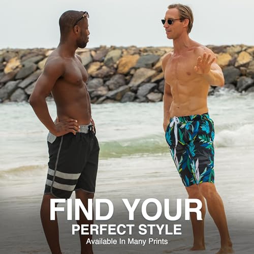 Image of Kanu Surf Men's Big Viper Extended Size Stripe Swim Trunk