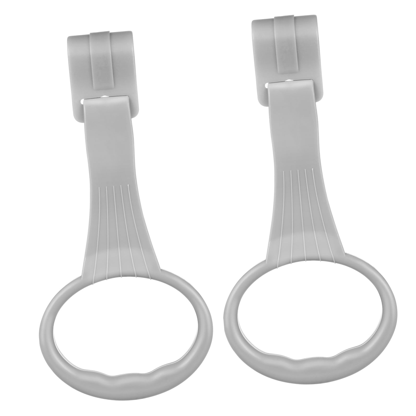 Yardwe Portable Baby Pull up Bars Gray Standing Rings Baby Bed Pull up Rings for Walking Exercise Safe