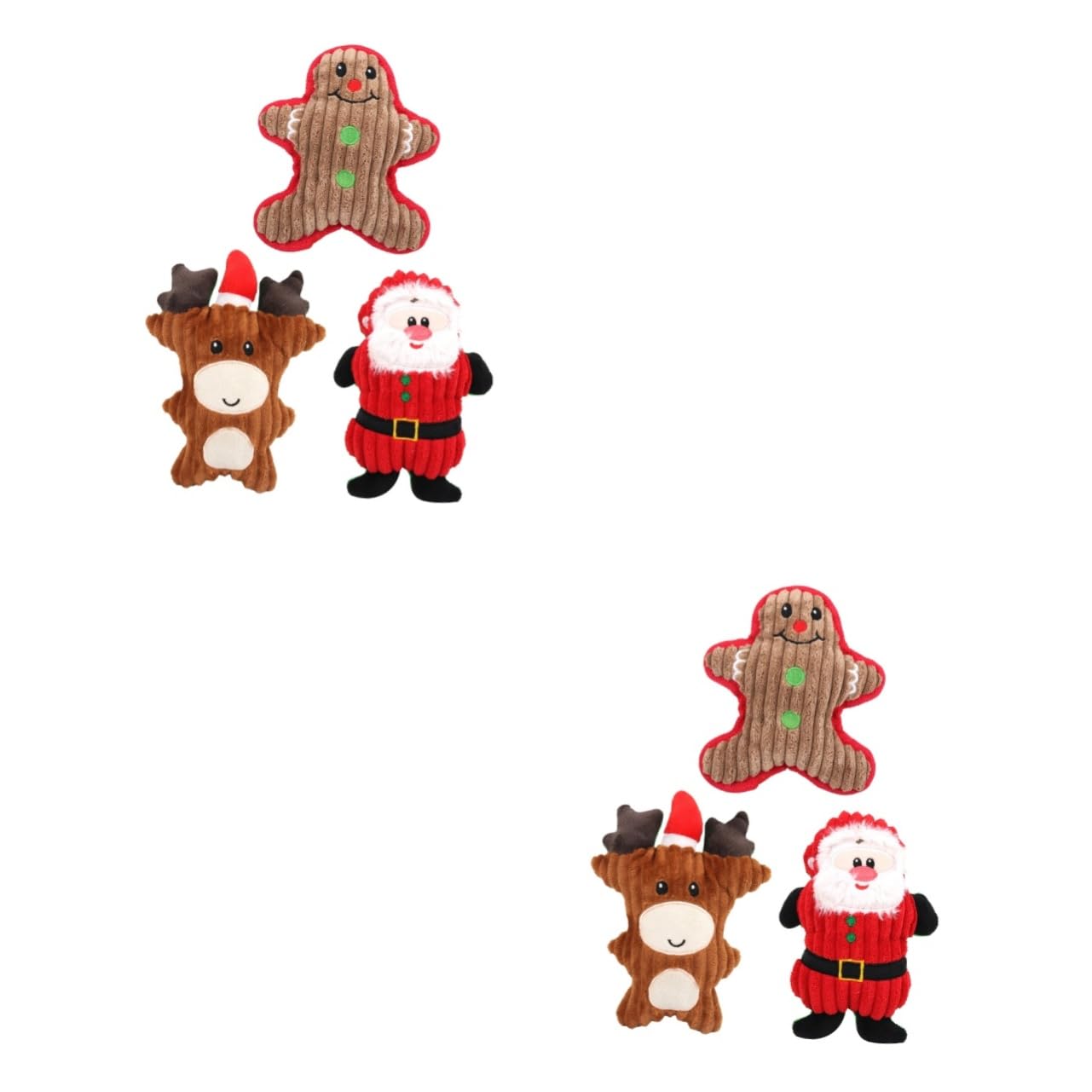 Angoily 6stücke Teiliges Haustier Plüschspielzeug Mit Quietschfunktion Weihnachtsmann Schneemann Und REH Interaktive Kauspielzeuge Für Hunde Und Katzen Zum Spielen Und Kauen