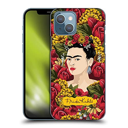 Head Case Designs Licenciado Oficialmente Frida Kahlo Pátron de Retrato Florales Rojo Carcasa rígida Compatible con Apple iPhone 13