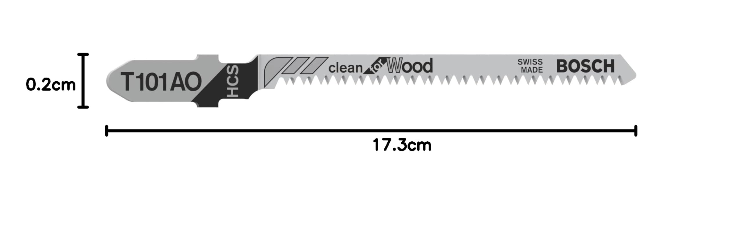 Bosch 5x Brzeszczoty do wyrzynarki T 101 AO Clean for Wood (do Miękkie drewno, Sklejka, Długość 83 mm, Professional Akcesoria Wyrzynarka)