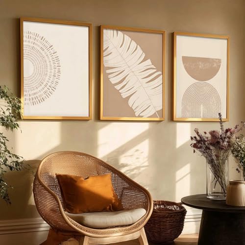 Image of kotart Boho Art Home Decoration Painting | Paintings With Frame For Living Room Bed Room Hotel Wall Decor Digital Reprint Set of 3 (10X13 inch)