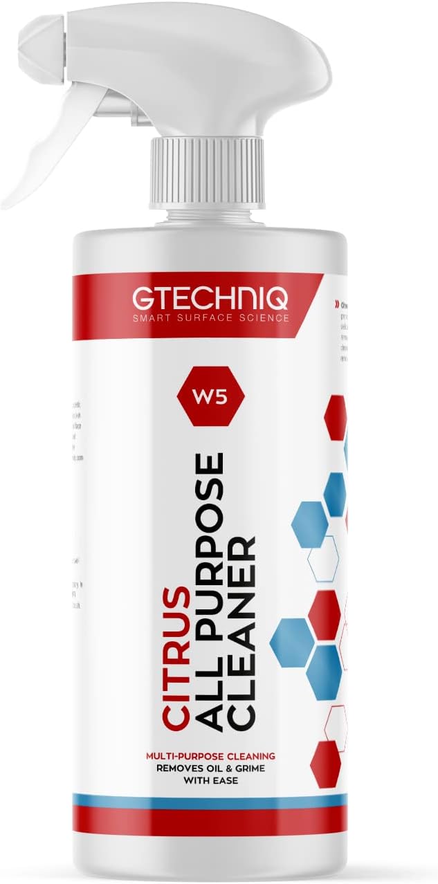 W5 Citrus All Purpose Cleaner for Cars 17 fl oz | Car Degreaser Spray Removes Grease and Stains, Easy to Apply and Long-Lasting Results