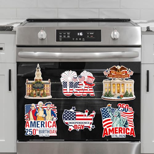Imanes para Refrigerador 250o Aniversario USA 6 piezas miniatura 3