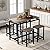 LZ LEISURE ZONE 5 Piece Dining Table Set, Counter Height Table Set, Minimalist Dining Table & Chair Set for 4, Modern Style Solid Wood and Metal Legs, Home, Kitchen, Living Room Furniture, Dark Brown