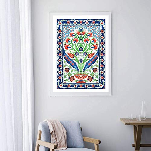 Affiche Iznik turque vintage 50x70cm pour réveiller la déco murale de votre salon
