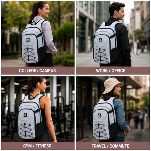 Sac à dos Reebok d'école léger avec fermeture éclair et compartiments spacieux noir