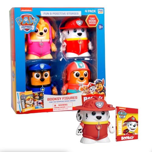 P.M.I. PAW Patrol 4-Pack Collectible Action Figures with Hidden Storybooks — Toys for Boys Girls Ages 3-8, Officially Licensed, Includes Chase, Marshall, Skye & Liberty - image 2