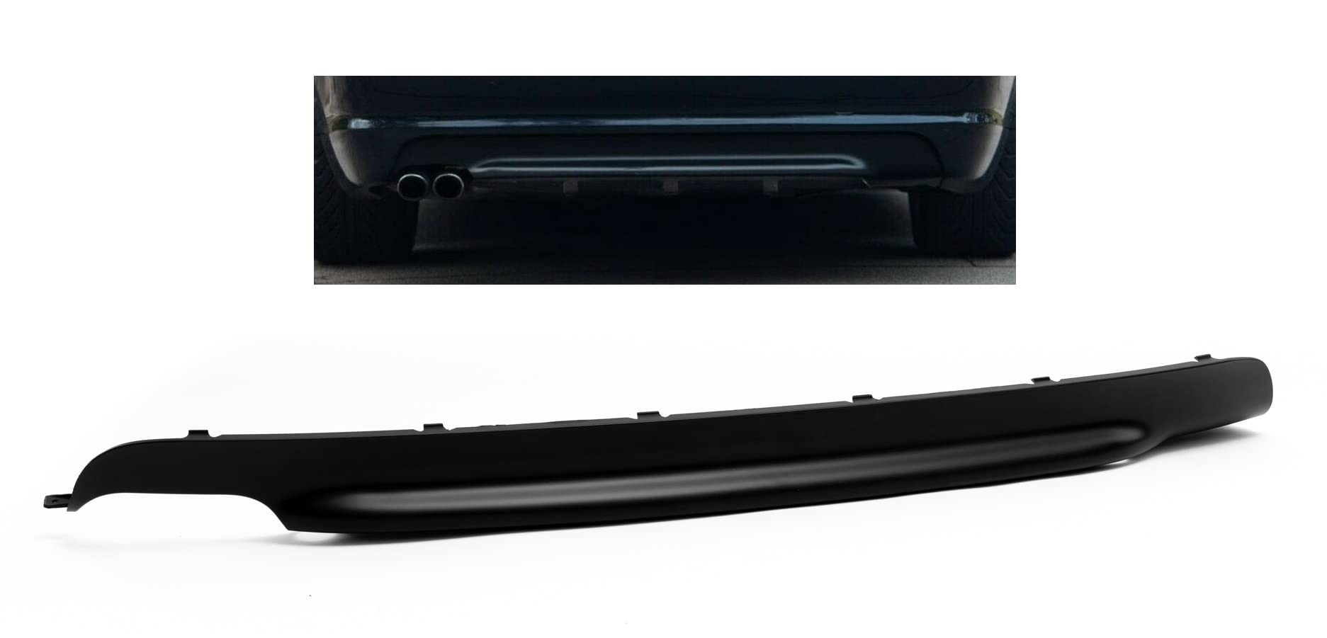 Faldón Alerón Inserto Trasero Difusor ABS Parachoques para BMW E46 M Sport