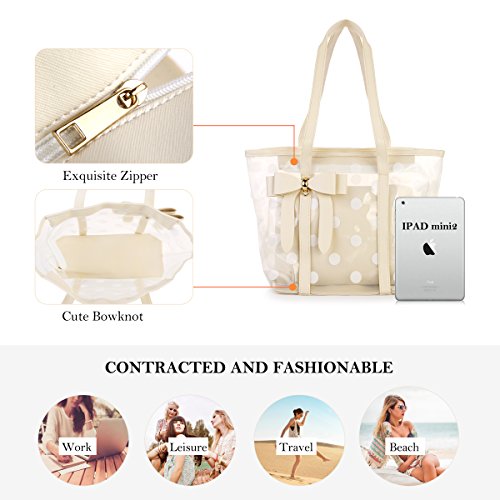 Image of Women's Clear Tote Bags Multi-Use Shoulder bag Handbag Beach bag Shopping Bag | Multi-Use