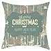 Produktbild LSAltd Weihnachten Kissenbezug, Creative Weihnachten Print Kissenhülle Taille Wurf Kopfkissenbezug für Zuhause und Sofa, Schlafzimmer Sofa Auto Dekoration 45x45cm