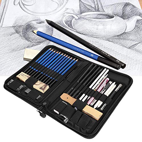 Ferramentas de esboço, kit de desenho a lápis prático portátil completo, durável e ecologicamente co