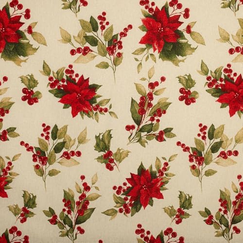 Tissu en toile imprimée de Noël résistant à l'usure pour rénover vos vieux fauteuils