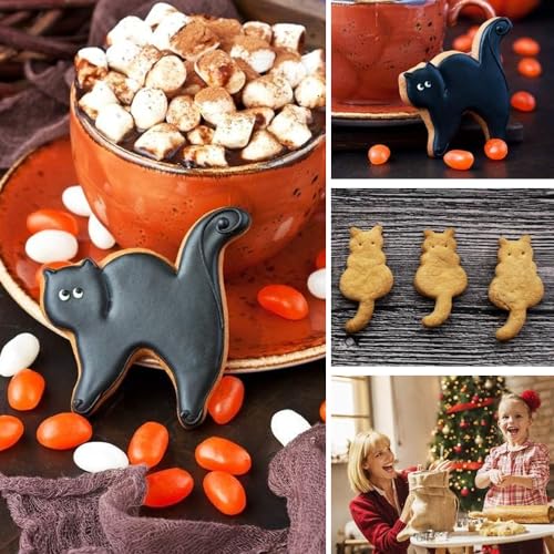9 Pcs Cat Cookie Cutter, Animal Cookie Cutters, Cute Shape Cutters for Polymer Clay Pastry Baking Scone & Icing Shapes - Image 4