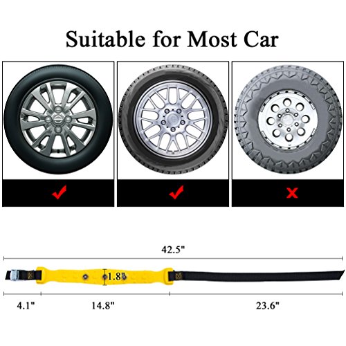 Snow Chains Tire Chains for SUV Cars Trucks Vehicle Universal Security Chain Anti Skid Chains For Ice Snow Mud Sand Universal 10PCS 7.2-11.6'' Easy To Install Remove Adjustable Durable Winter Driving