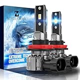 N NORDLICHTER H11 Bulbs, H8 H9 H11 Fog Light Bulbs 300% Brighter 6500K Xenon White Fanless Wireless Light for Car (Pack of 2)