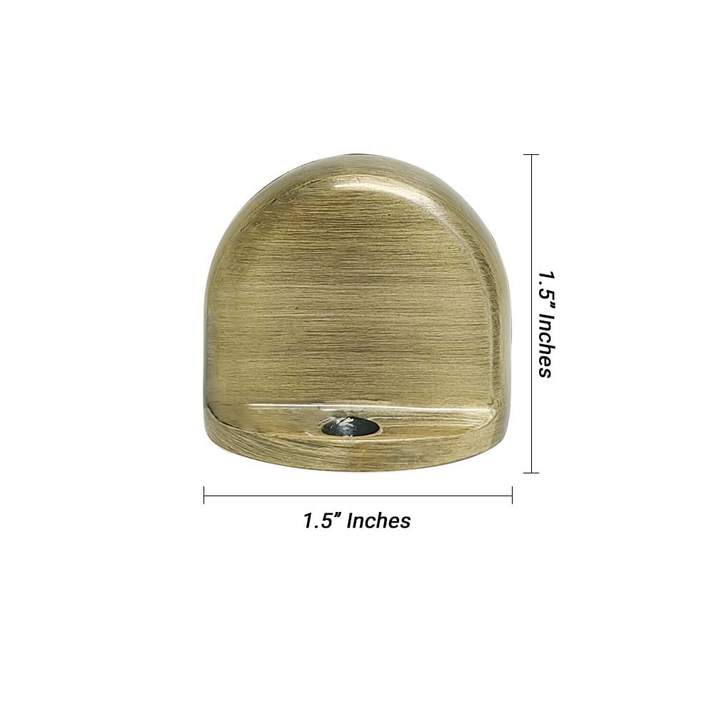 Volo 1.5 Inches Floor Mounted Half Moon Door Stopper For Home, Kitchen And Offices (Pack Of 2 Pcs.) (Color  Antique)