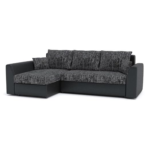 Ecksofa Paul mit Schlaffunktion! Best ECKSOFA! Eckcouch mit Bettkasten! Best! (Lawa 17 + Soft 11), Länge: 240 cm, Breite: 140 cm, Höhe: 85 cm