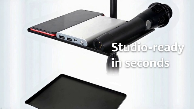 Bandeja Metálica Para Tarjeta De Sonido Y Micrófono - Soporte Extraíble, Para Streaming, Estudio Y Podcast