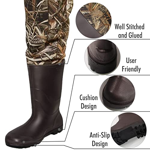 Oxyvan Duck Hunting Waders For Men Women With Boots,Chest Neoprene Insulated Max5 Camo Fly Fishing Waders #TOP2
