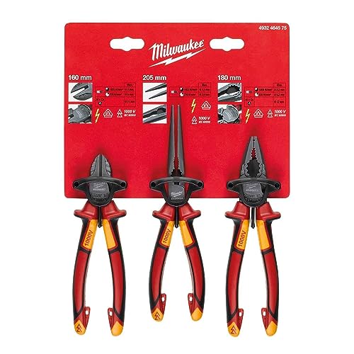 Milwaukee Hand Tools - VDE Pliers Set, 3 Piece