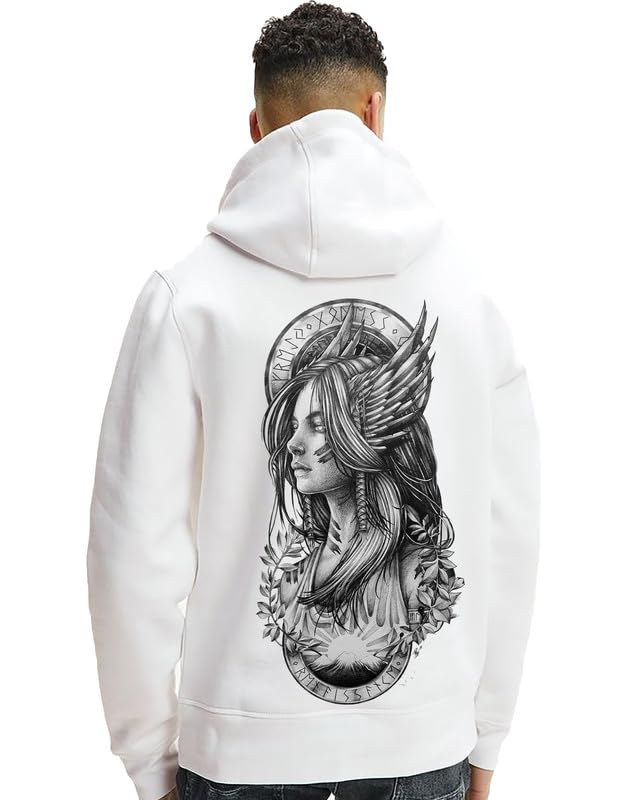 Vlam Girl Art Streetstyle Fleece Unisex Back Printed Hoodie Trendy