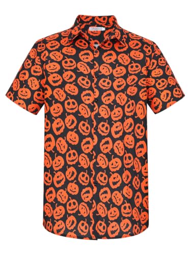 Image of Yoimira Hawaiian Shirts for Men, Print Mens Casual Short Sleeve Button Down Shirts Floral Aloha Beach Shirt