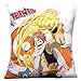 Etruke Anime Fairy Tail Erza Scarlet Gray - Cojín de Almohada para sofá, Doble Cara