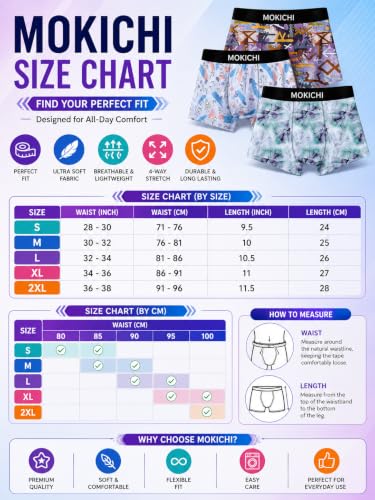 Image of Men's Printed Boxer Briefs | Comfortable Trunk-Style Innerwear with Elastic Waistband | Multicolor Pack of 3